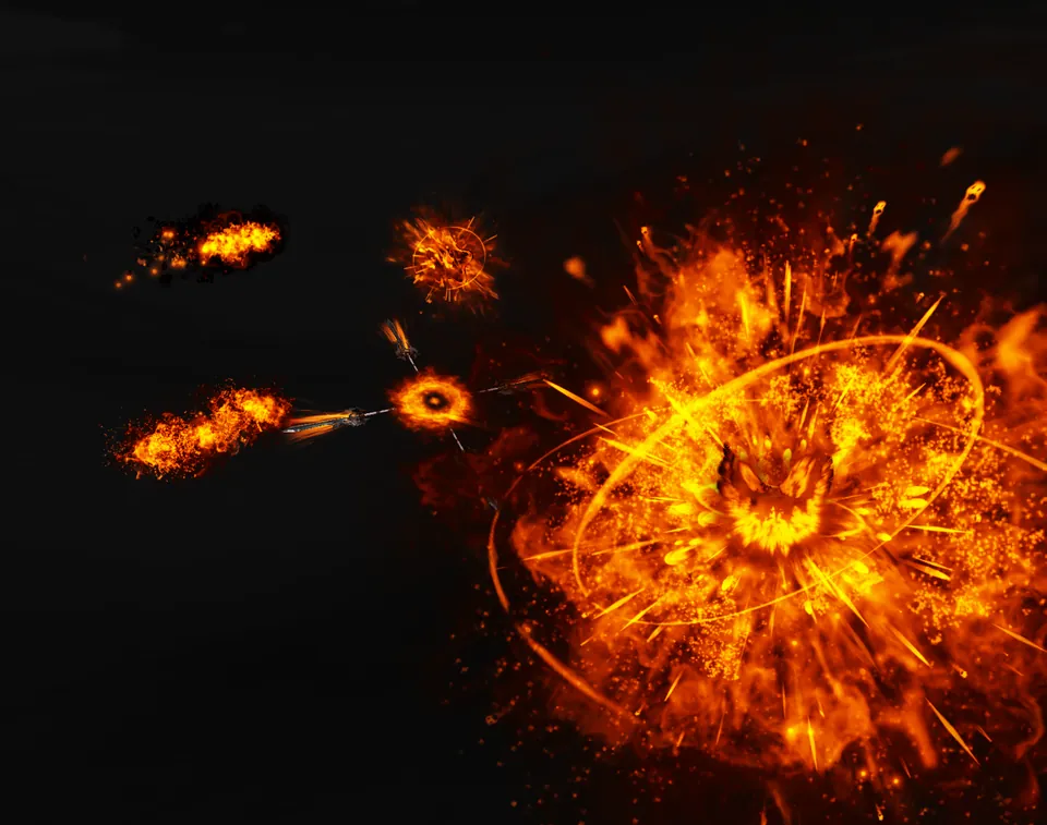 Orange blast VFX
