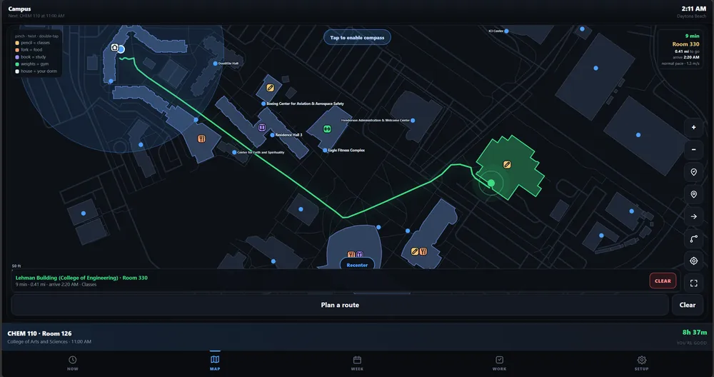 ERAU Waypoint campus map